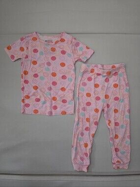 NWOT Magnetic Me Pink Smile Modal Magnetic No Drama Pajama Short Sleeve Set 2T